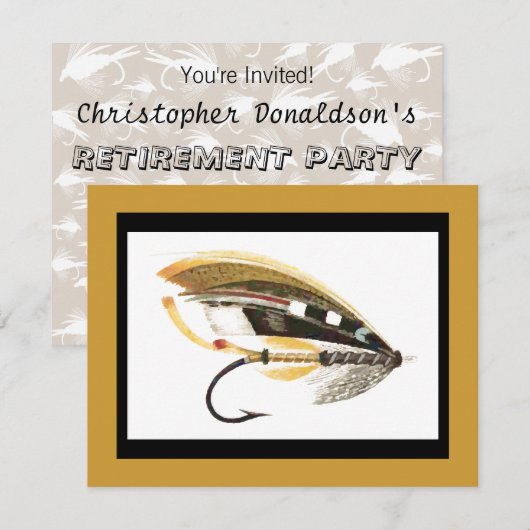 Fly Fishing Lure-afbeelding Kaart (Voorkant / Achterkant)