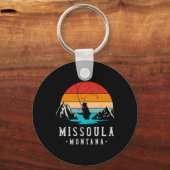 Fly Fishing Missoula Montana  Sleutelhanger (Voorkant)