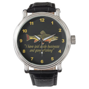 Fly Fishing Quote Horloge