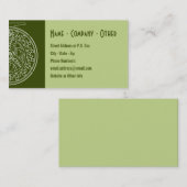 Fly Fishing Reel White Silhouette Art Shop Guide Visitekaartje (Voorkant / Achterkant)