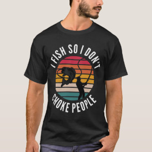 Fly Fishing Retro Zonsondergang Grappige Hengelaar T-shirt
