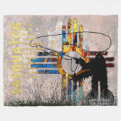 Fly Fishing Sasquatch, Talking Canyons, New Mexico Fleece Deken (Voorkant (Horizontaal))