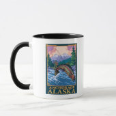 Fly Fishing Scene - Anchorage, Alaska Mok (Links)