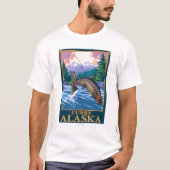 Fly Fishing Scene - Curry, Alaska T-shirt (Voorkant)
