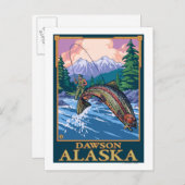Fly Fishing Scene - Dawson, Alaska Briefkaart (Voorkant / Achterkant)