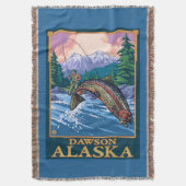 Fly Fishing Scene - Dawson, Alaska Deken (Voorkant Verticaal)