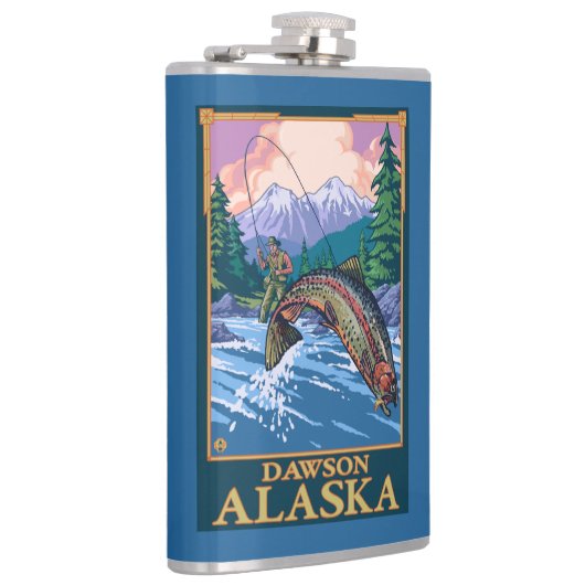 Fly Fishing Scene - Dawson, Alaska Heupfles (Rechts)