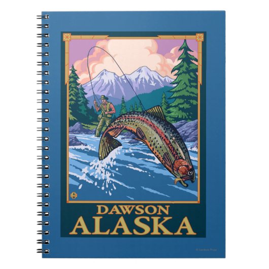 Fly Fishing Scene - Dawson, Alaska Notitieboek (Voorkant)