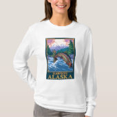 Fly Fishing Scene - Dawson, Alaska T-shirt (Voorkant)