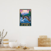 Fly Fishing Scene - Fairbanks, Alaska Poster (Keuken)