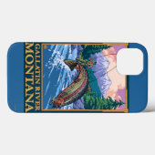 Fly Fishing Scene - Gallatin River, Montana Case-Mate iPhone Case (Achterkant (horizontaal))