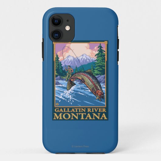 Fly Fishing Scene - Gallatin River, Montana Case-Mate iPhone Case (Achterkant)