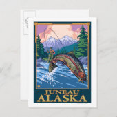 Fly Fishing Scene - Juneau, Alaska Briefkaart (Voorkant / Achterkant)