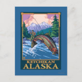 Fly Fishing Scene - Ketchikan, Alaska Briefkaart (Voorkant)