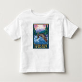 Fly Fishing Scene - Lochsa River, Idaho Kinder Shirts (Voorkant)