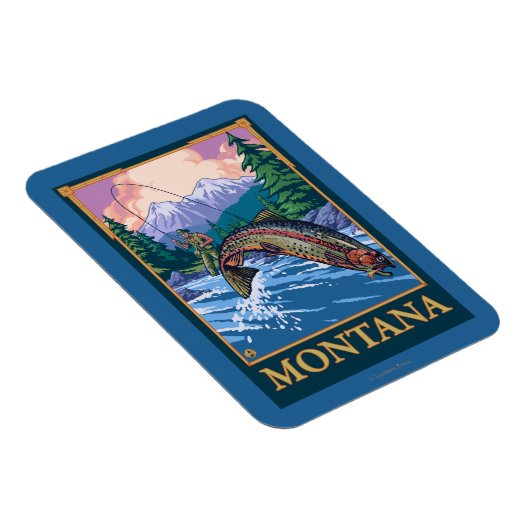 Fly Fishing Scene - Montana Magneet (Rechterzijde)