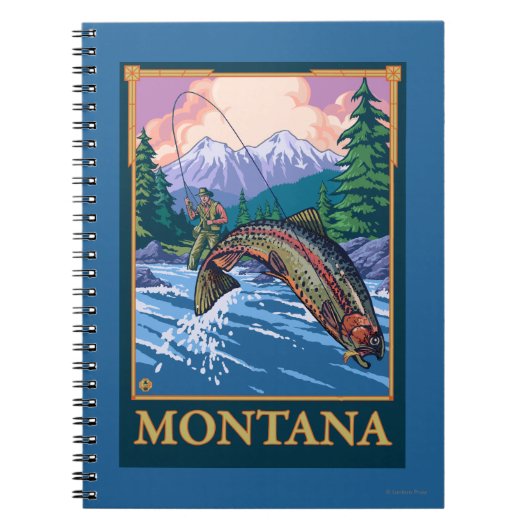 Fly Fishing Scene - Montana Notitieboek (Voorkant)