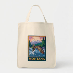 Fly Fishing Scene - Montana Tote Bag