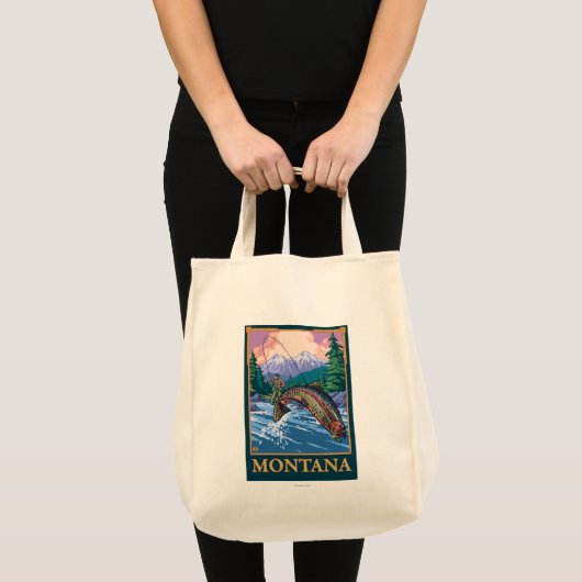 Fly Fishing Scene - Montana Tote Bag (Voorkant (product))