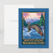 Fly Fishing Scene - Mount Adams, Washington Briefkaart (Voorkant / Achterkant)