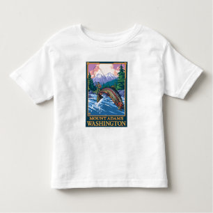 Fly Fishing Scene - Mount Adams, Washington Kinder Shirts