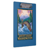 Fly Fishing Scene - Mount Adams, Washington Klembord (Rechts)