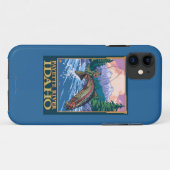 Fly Fishing Scene - Payette River, Idaho Case-Mate iPhone Case (Achterkant (horizontaal))