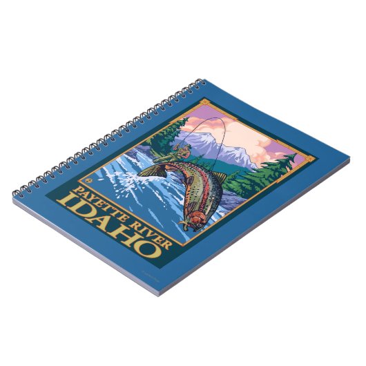 Fly Fishing Scene - Payette River, Idaho Notitieboek (Linkerzijde)