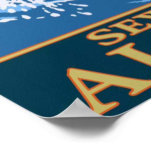 Fly Fishing Scene - Seward, Alaska Poster (Hoek)