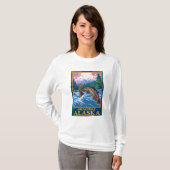 Fly Fishing Scene - Skagway, Alaska T-shirt (Voorkant volledig)