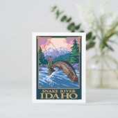 Fly Fishing Scene - Snake River, Idaho Briefkaart (Staand voorkant)