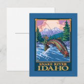 Fly Fishing Scene - Snake River, Idaho Briefkaart (Voorkant / Achterkant)