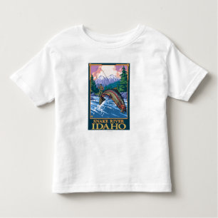 Fly Fishing Scene - Snake River, Idaho Kinder Shirts