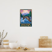 Fly Fishing Scene - Snake River, Idaho Poster (Keuken)