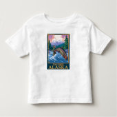 Fly Fishing Scene - Valdez, Alaska Kinder Shirts (Voorkant)