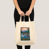 Fly Fishing Scene- Vintage Travel Poster Tote Bag (Voorkant (product))