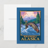 Fly Fishing Scene - Wrangell, Alaska Briefkaart (Voorkant / Achterkant)