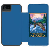 Fly Fishing Scene - Wrangell, Alaska Incipio iPhone Portemonnee Hoesje (Agenda Open)