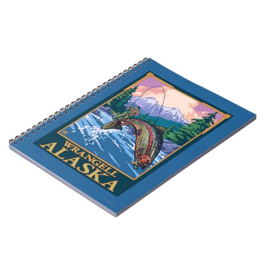 Fly Fishing Scene - Wrangell, Alaska Notitieboek (Linkerzijde)