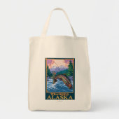 Fly Fishing Scene - Wrangell, Alaska Tote Bag (Voorkant)