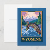Fly Fishing Scene - Wyoming Briefkaart (Voorkant / Achterkant)