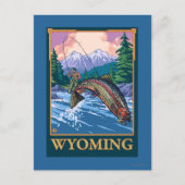 Fly Fishing Scene - Wyoming Briefkaart (Voorkant)