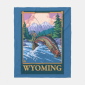 Fly Fishing Scene - Wyoming Fleece Deken (Voorkant)