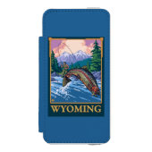 Fly Fishing Scene - Wyoming Incipio iPhone Portemonnee Hoesje (Voorkant Agenda)