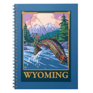 Fly Fishing Scene - Wyoming Notitieboek