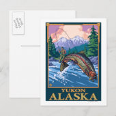 Fly Fishing Scene - Yukon, Alaska Briefkaart (Voorkant / Achterkant)