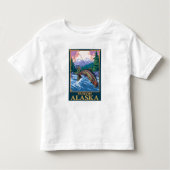 Fly Fishing Scene - Yukon, Alaska Kinder Shirts (Voorkant)