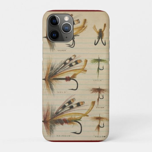 Fly Fishing Tackle Vlinders iPhone / iPad hoesje (Achterkant)