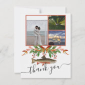 Fly Fishing Thema Trouwdag 3 foto collage Bedankkaart (Voorkant)