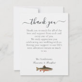 Fly Fishing Thema Trouwdag 3 foto collage Bedankkaart (Achterkant)